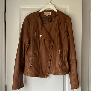 Michael Kors Leather Moto Jacket